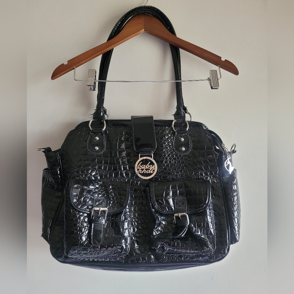 Large Baby Phat Black Shiny Purse